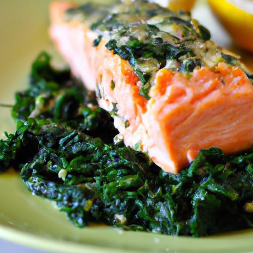 Savor Healthy Flavors: Baked Salmon with Spinach Delight