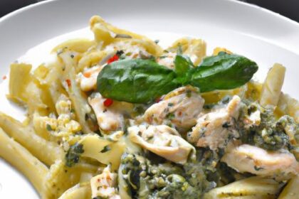 Indulge in Creamy Chicken Pesto Pasta: A Savory Delight