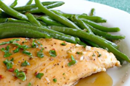 Zesty Lemon Herb Chicken with Fresh Green Beans Delight