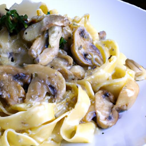 Savor the Creamy Delight of Mushroom Alfredo Fettuccine