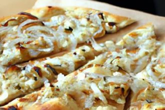 Savor the Sweet & Tangy Bliss of Caramelized Onion Goat Cheese Pizza