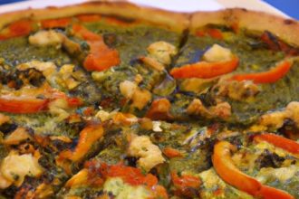Vibrant veggie pesto pizza: a fresh twist on classic pie
