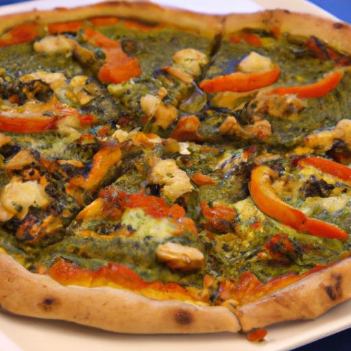 Vibrant veggie pesto pizza: a fresh twist on classic pie
