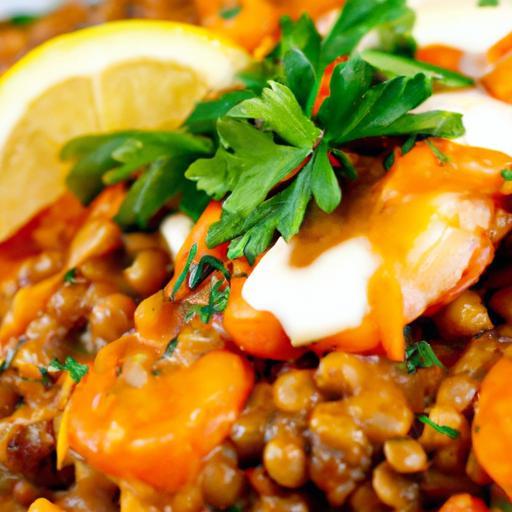 Hearty Seafood and Lentil Bake: A Wholesome Delight