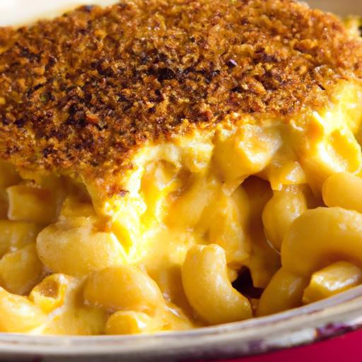 Golden Baked Mac & Cheese with Crispy Breadcrumb Topping