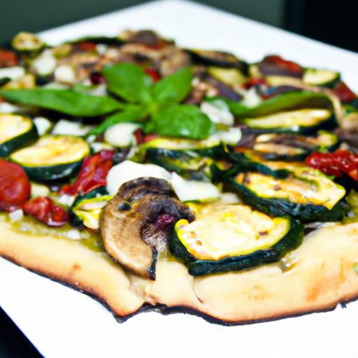 Vibrant veggie pesto pizza: a fresh twist on classic pie
