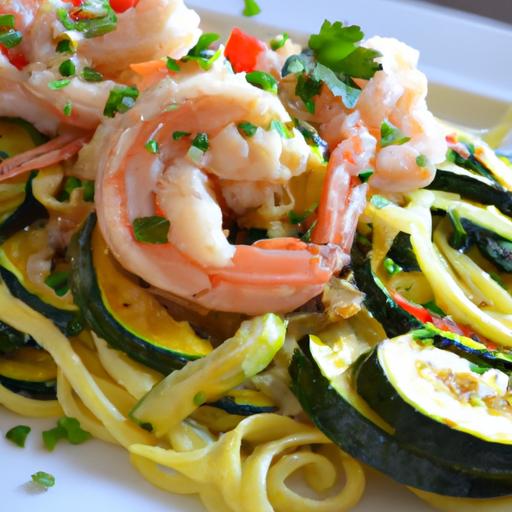 Garlic butter Shrimp Meets Zucchini Noodles: A flavorful Fusion