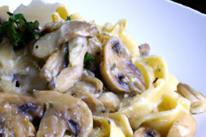 Savor the Creamy Delight of Mushroom Alfredo Fettuccine