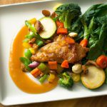 One-Pan Wonder: Crispy Chicken Thighs with Roasted Veggies