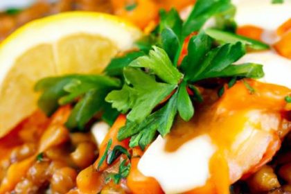Hearty Seafood and Lentil Bake: A Wholesome Delight