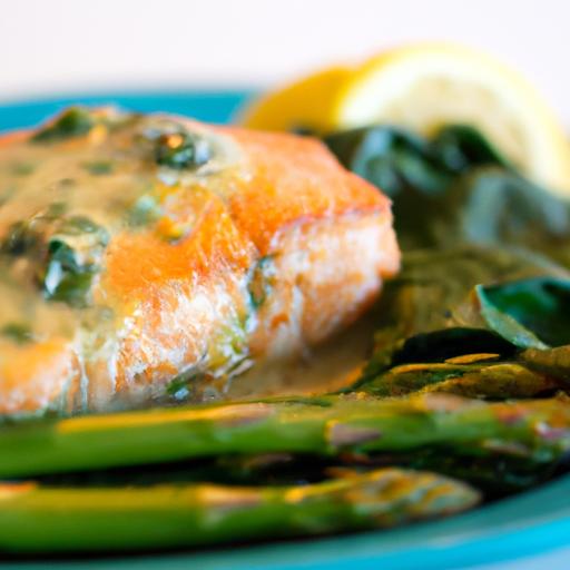 Savor Healthy Flavors: Baked Salmon with Spinach Delight